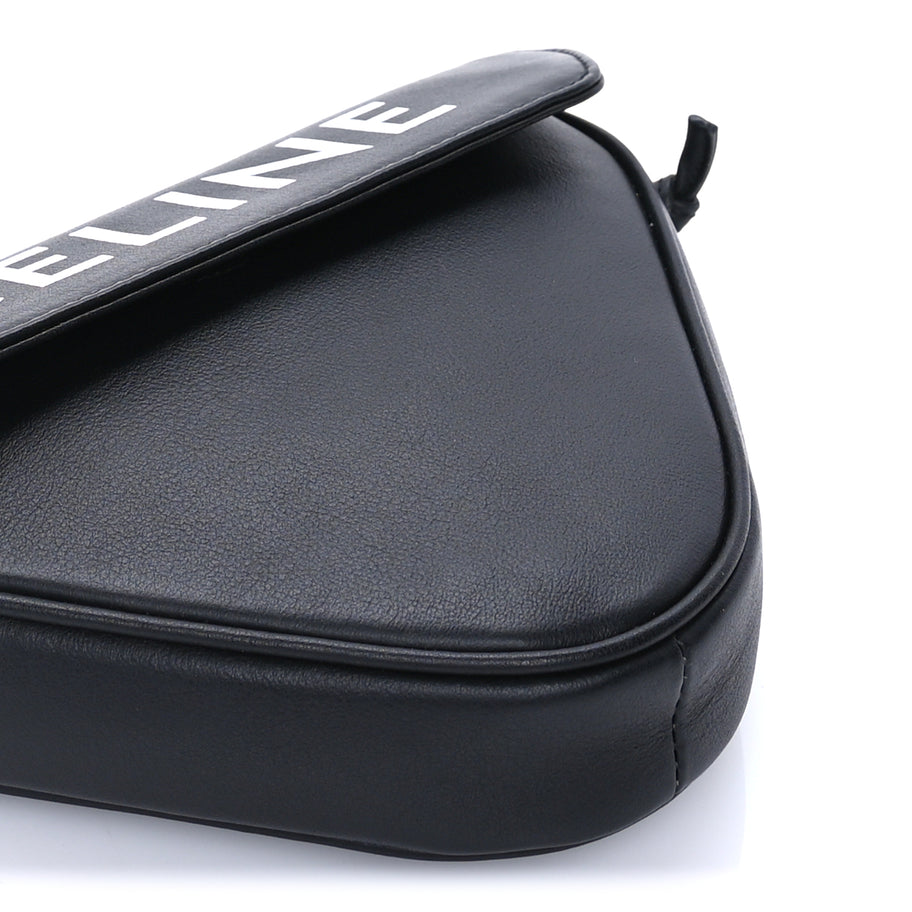 Celine Smooth Calfskin Triangle Crossbody Bag Black Image 6