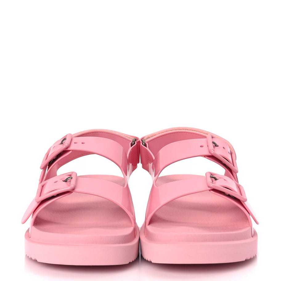 Gucci GUCCI Rubber Mini Double G Womens Isla Dad Sandals 40 Wild Rose Image 2