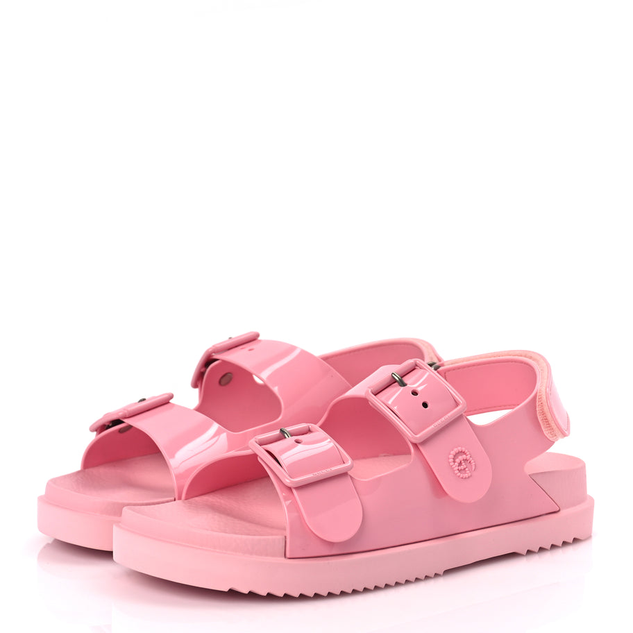 Gucci GUCCI Rubber Mini Double G Womens Isla Dad Sandals 40 Wild Rose Image 3