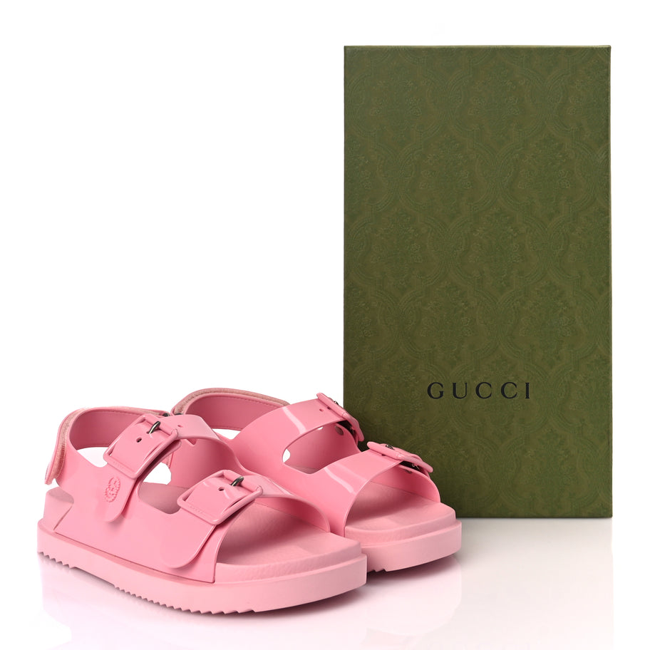 Gucci GUCCI Rubber Mini Double G Womens Isla Dad Sandals 40 Wild Rose Image 9