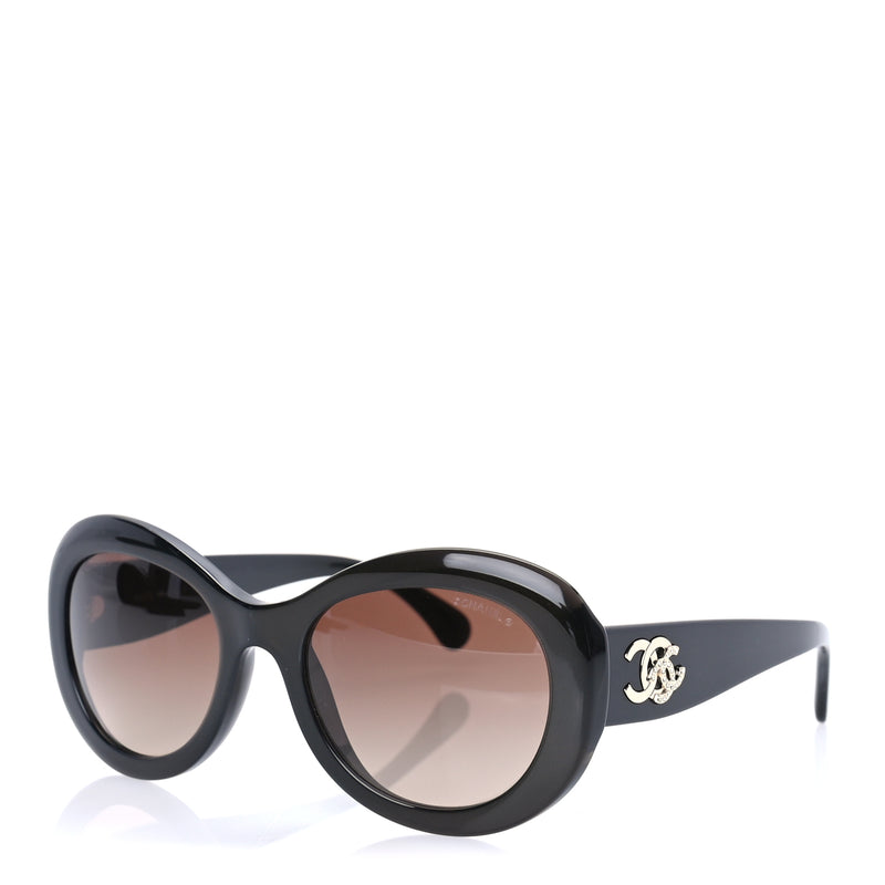  Chanel Acetate Polarized CC Sunglasses 5468-B-A Black