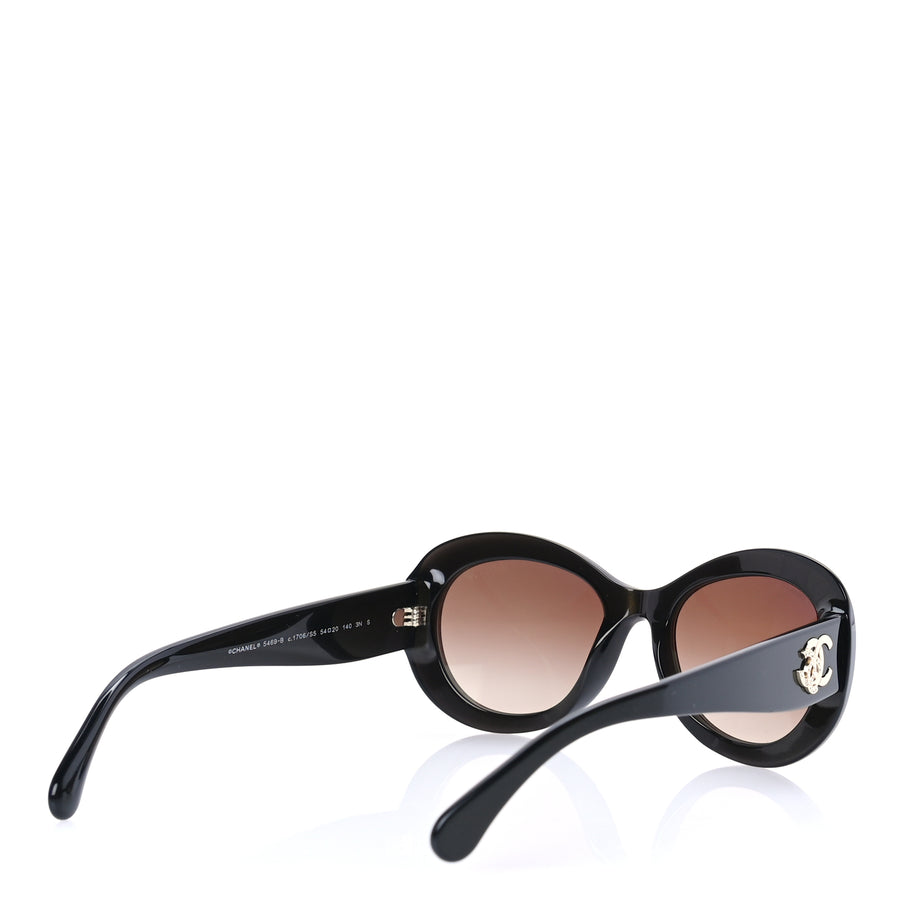 Chanel Acetate Polarized CC Sunglasses 5468-B-A Black Image 4