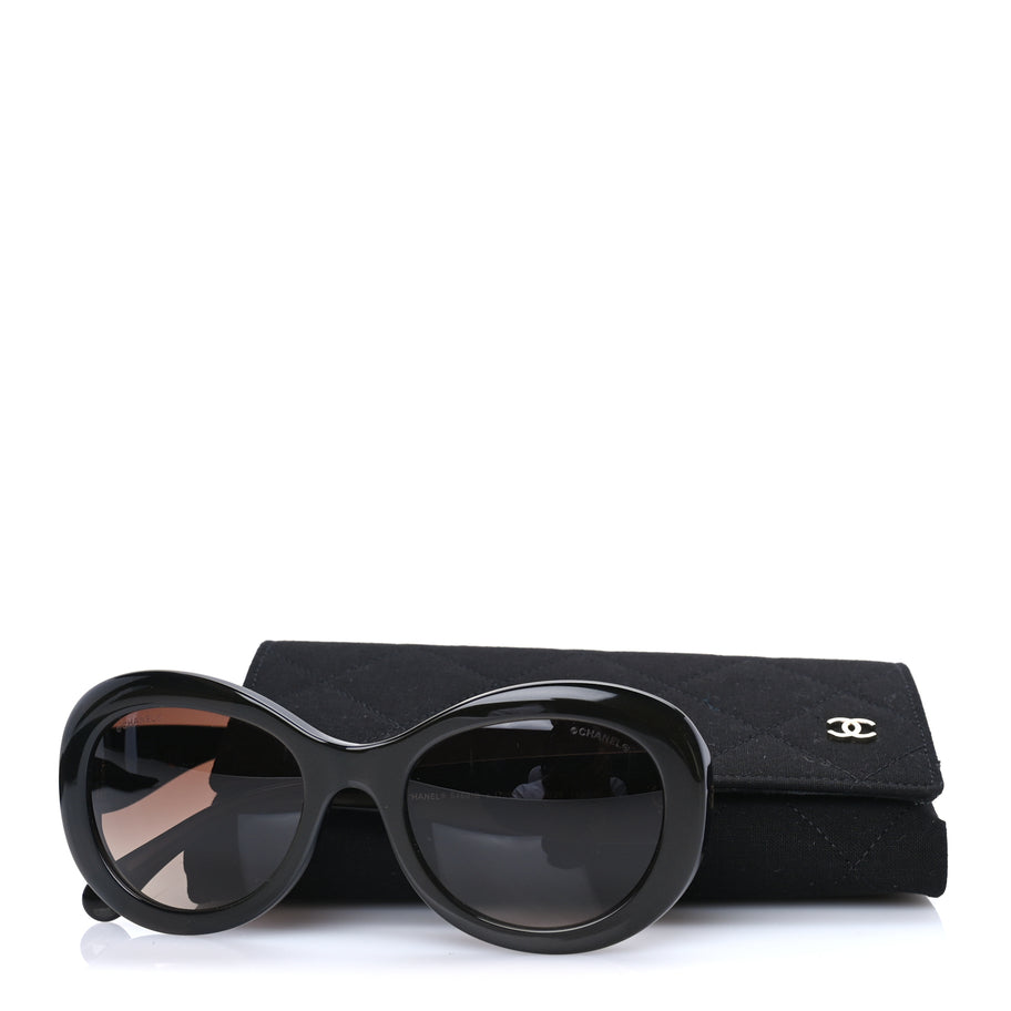 Chanel Acetate Polarized CC Sunglasses 5468-B-A Black Image 7