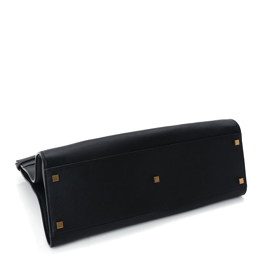 Saint Laurent Calfskin Medium Manhattan Shopper Tote  Black Image 3