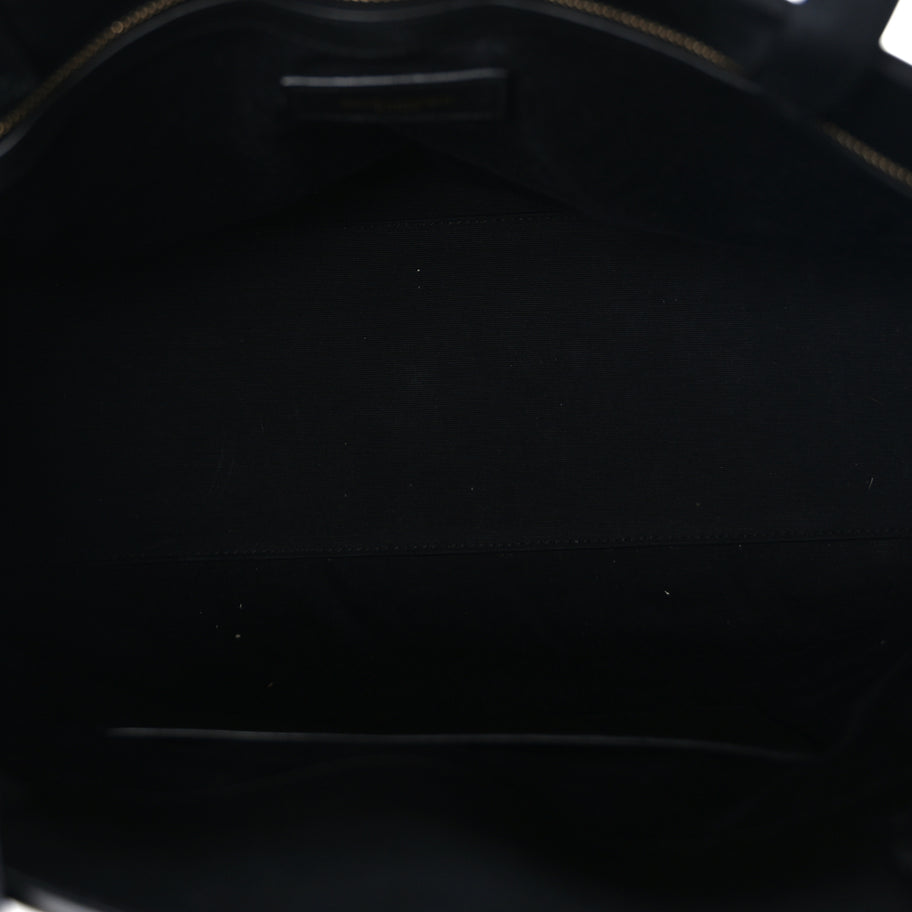 Saint Laurent Calfskin Medium Manhattan Shopper Tote  Black Image 4