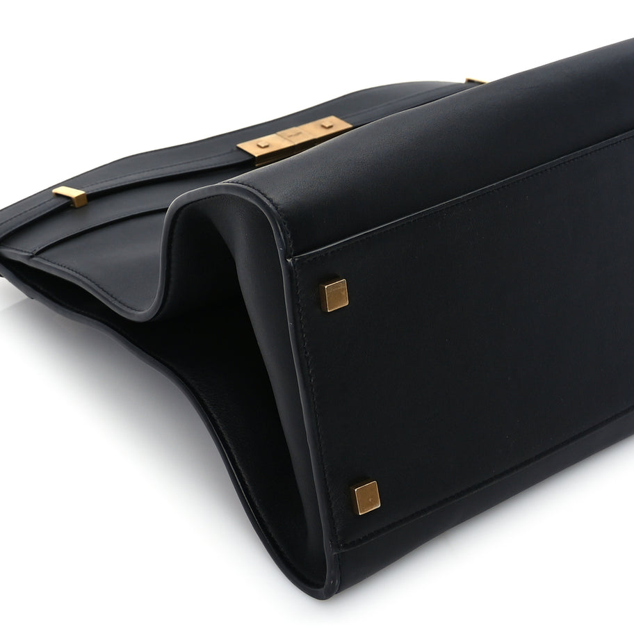 Saint Laurent Calfskin Medium Manhattan Shopper Tote  Black Image 7