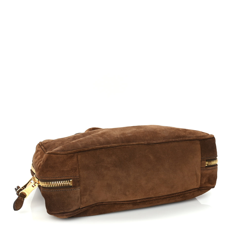 Miu Miu Camoscio Beau Top Handle Bag Cocoa Brown Image 3