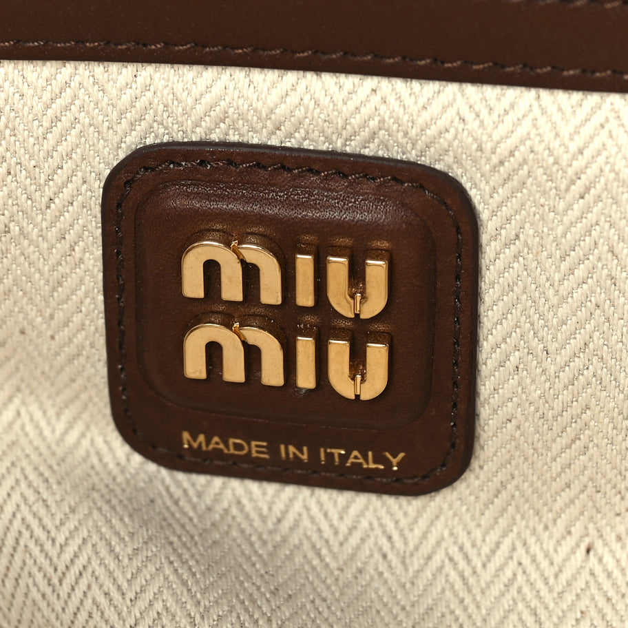 Miu Miu Camoscio Beau Top Handle Bag Cocoa Brown Image 5
