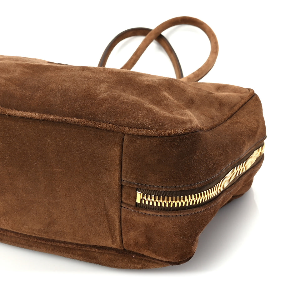 Miu Miu Camoscio Beau Top Handle Bag Cocoa Brown Image 8