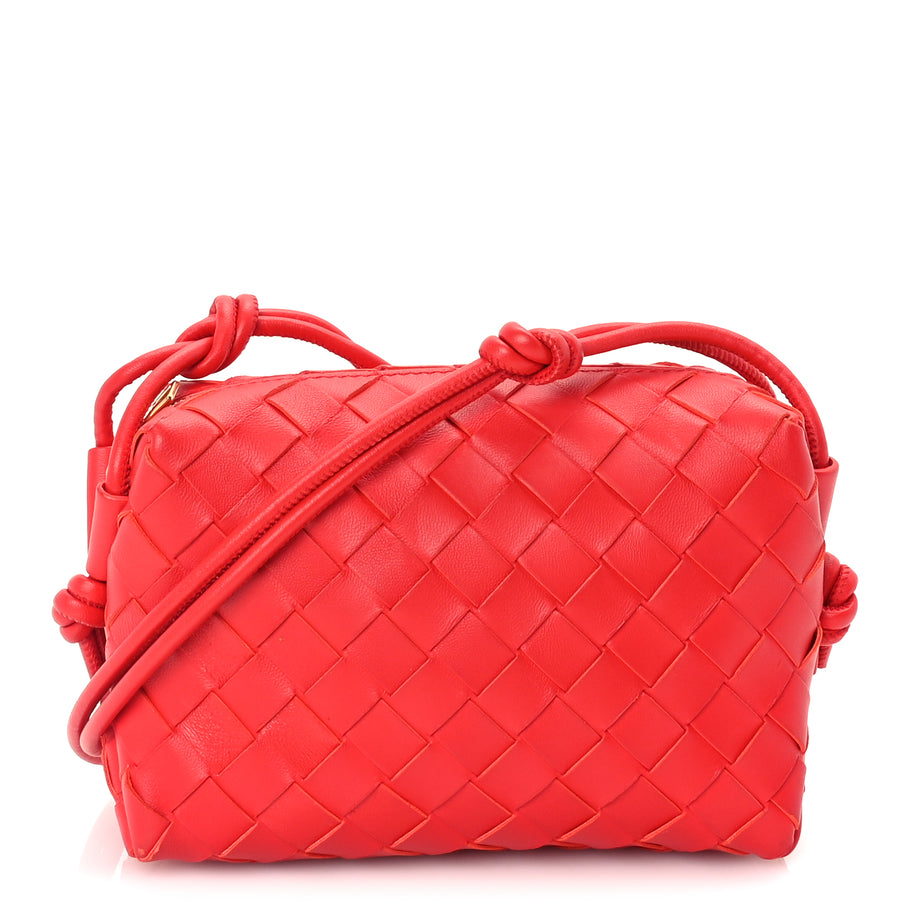 Bottega Veneta Nappa Intrecciato Mini Loop Camera Bag  Redstone Image 1