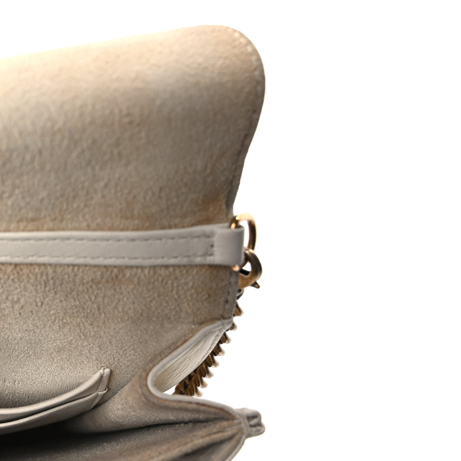 Christian Dior Calfskin Studded Vertical Diorama White Image 5