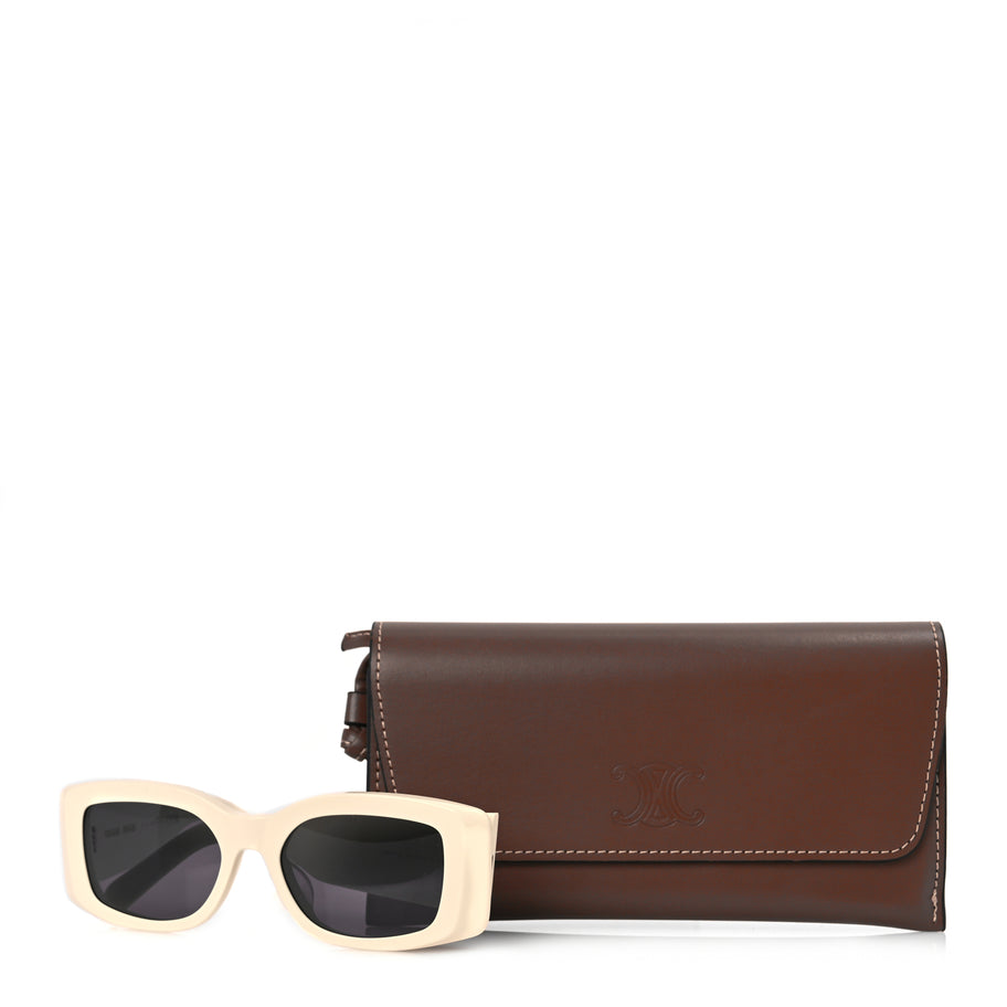 Celine Acetate Triomphe XL 01 Sunglasses CL40282U White Image 7