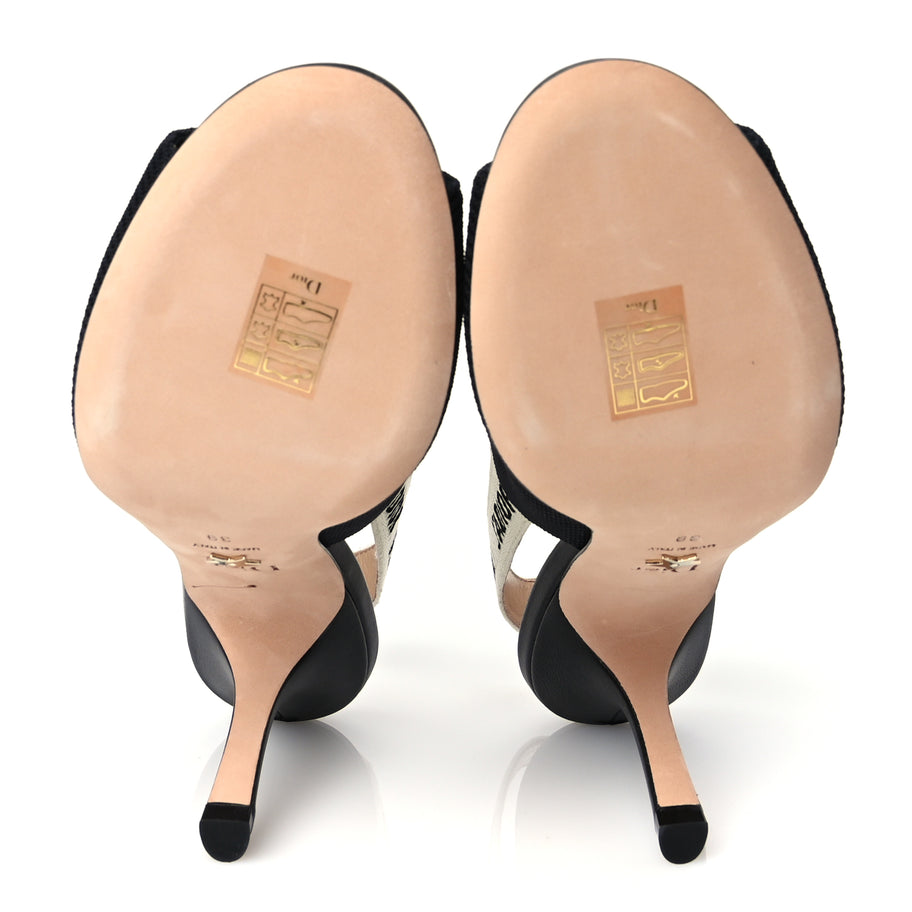 Christian Dior Technical Canvas Ribbon J'Adior Slingback 85mm Sandals 39 Black Image 6