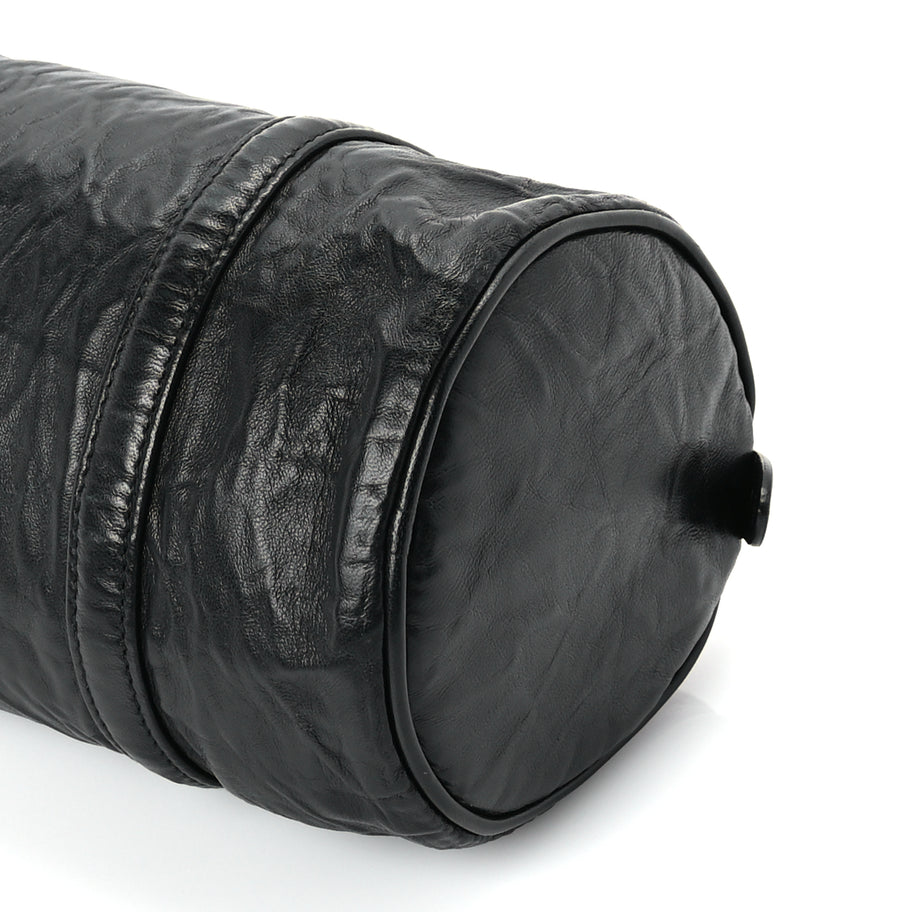 Prada Nappa Antique Re-Edition 2002 Barrel Shoulder Bag  Black Image 8