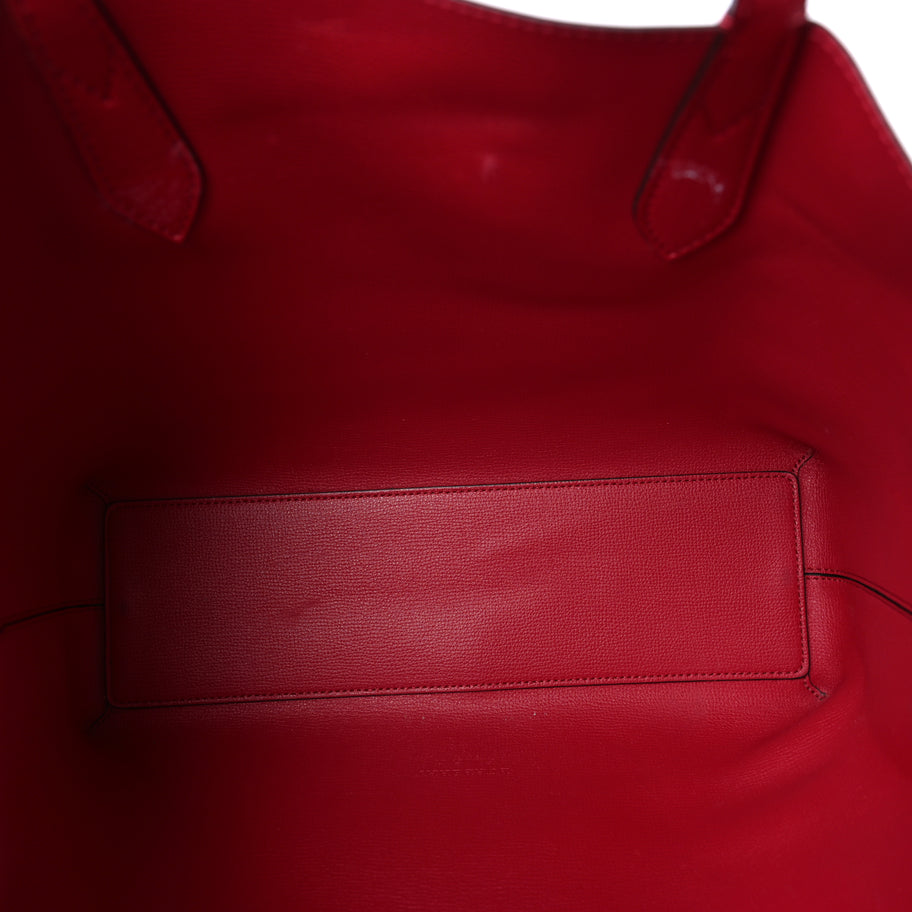 Burberry Haymarket Check Medium Reversible Tote  Poppy Red Image 4