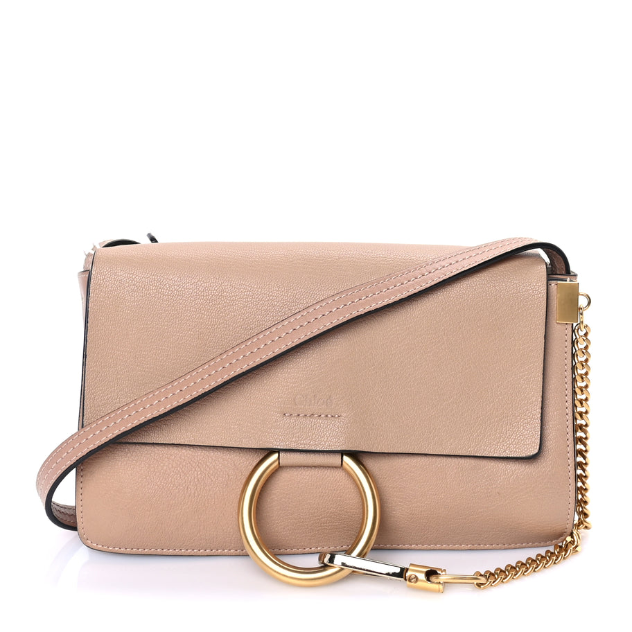 Chloe Goatskin Small Faye Shoulder Bag  Biscotti Beige Image 1