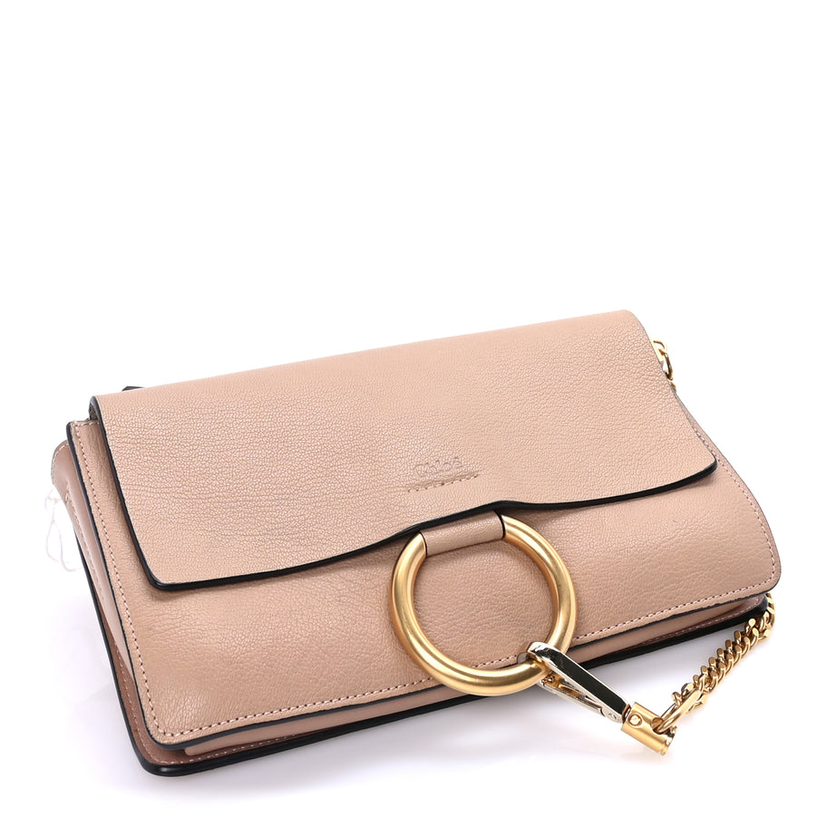 Chloe Goatskin Small Faye Shoulder Bag  Biscotti Beige Image 3