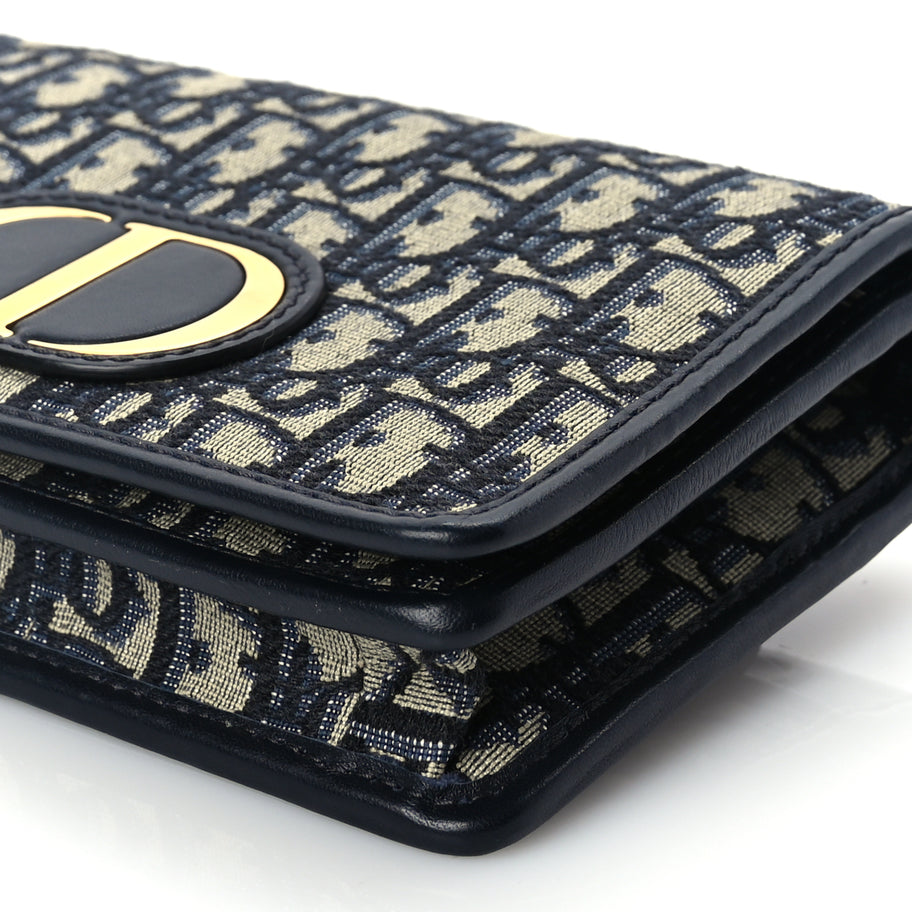 Christian Dior Oblique 30 Montaigne 2-In-1 Pouch Blue Image 8