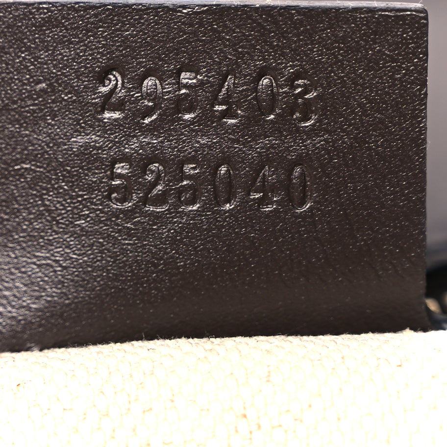 Gucci Monogram Margaux Calfskin Large Emily Chain Shoulder Bag Beige Ebony Cocoa Image 6