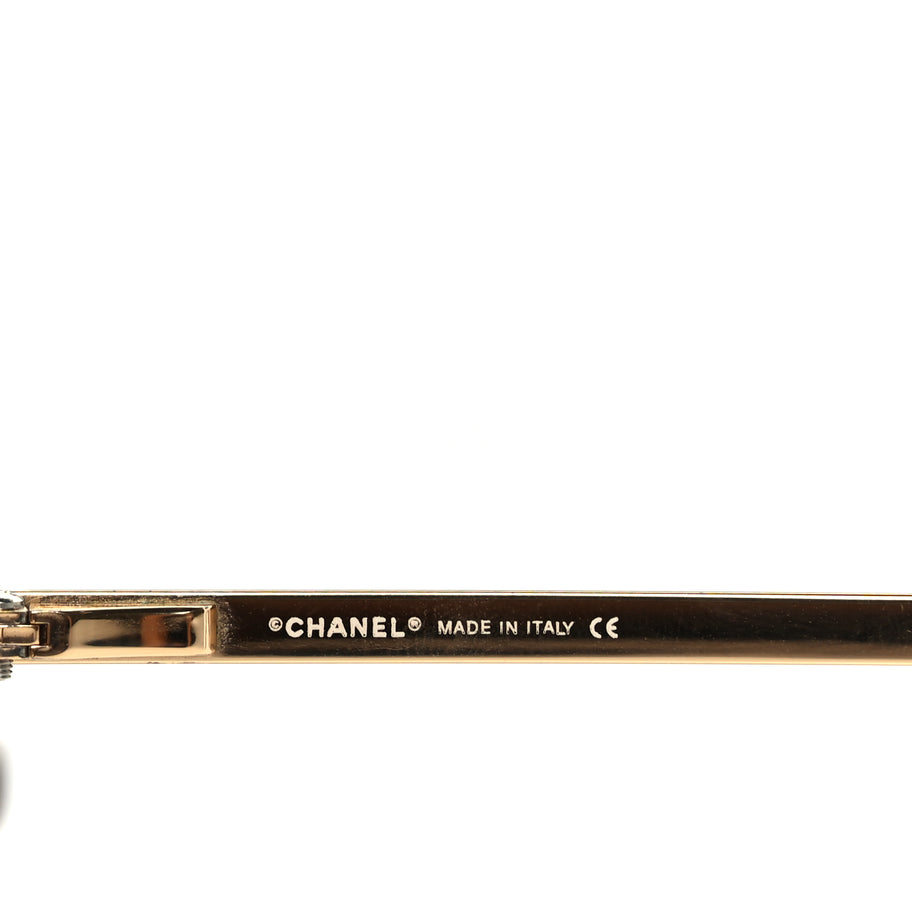 Chanel Crystal CC Logo Sunglasses 4104-B Gold Image 6