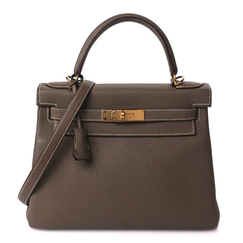  Hermes Taurillon Clemence Kelly Retourne 28 Etoupe