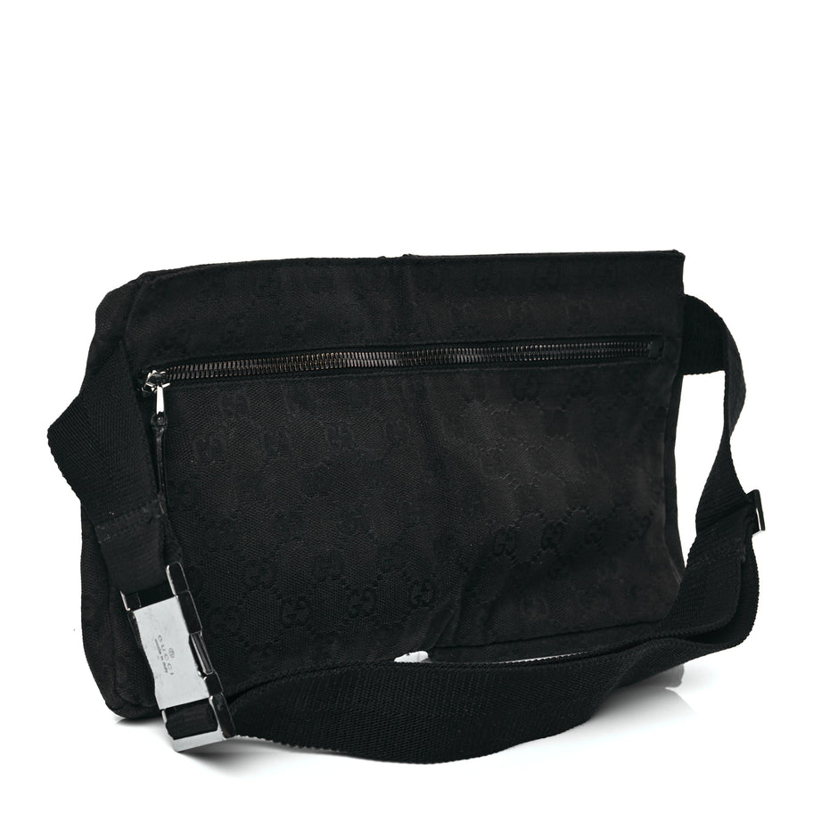 Gucci GG Monogram Double Pocket Belt Bag Black Image 2