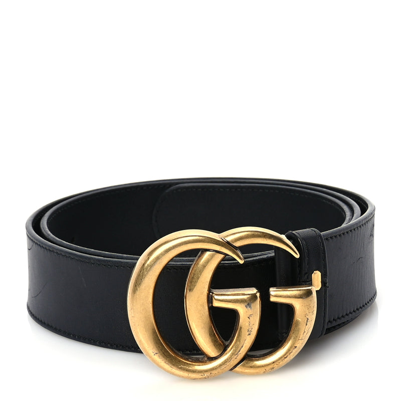  Gucci Calfskin Double G 40mm Belt 95 38  Black