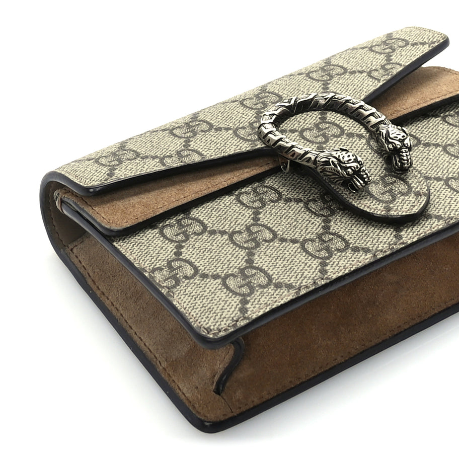 Gucci GG Supreme Monogram Super Mini Dionysus Shoulder Bag Taupe Image 7