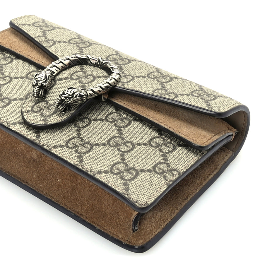 Gucci GG Supreme Monogram Super Mini Dionysus Shoulder Bag Taupe Image 8