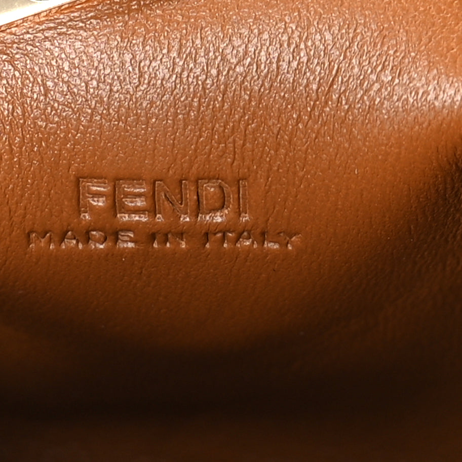 Fendi Shiny Nappa Nano Fendi First Bag Charm Caramello Image 5