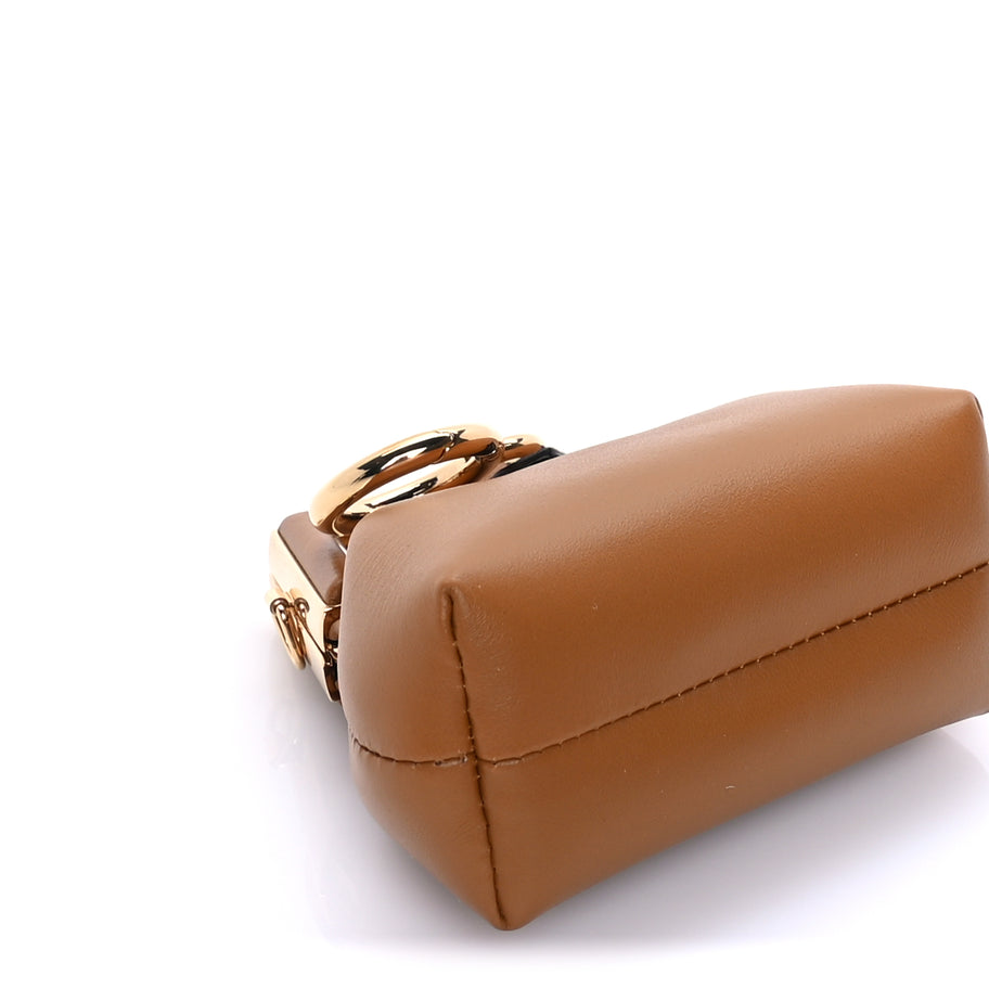 Fendi Shiny Nappa Nano Fendi First Bag Charm Caramello Image 7