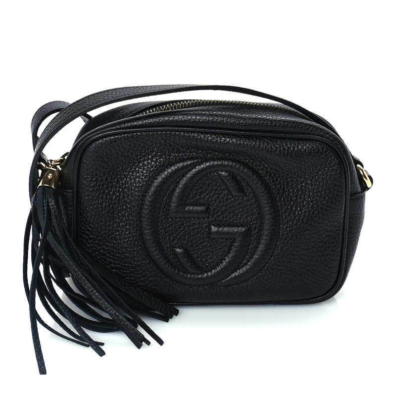  Gucci Pebbled Calfskin Mini Soho Disco Bag Black