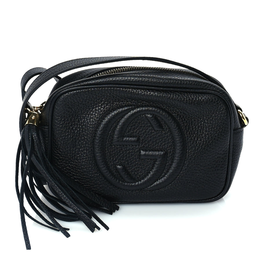 Gucci Pebbled Calfskin Mini Soho Disco Bag Black Image 1