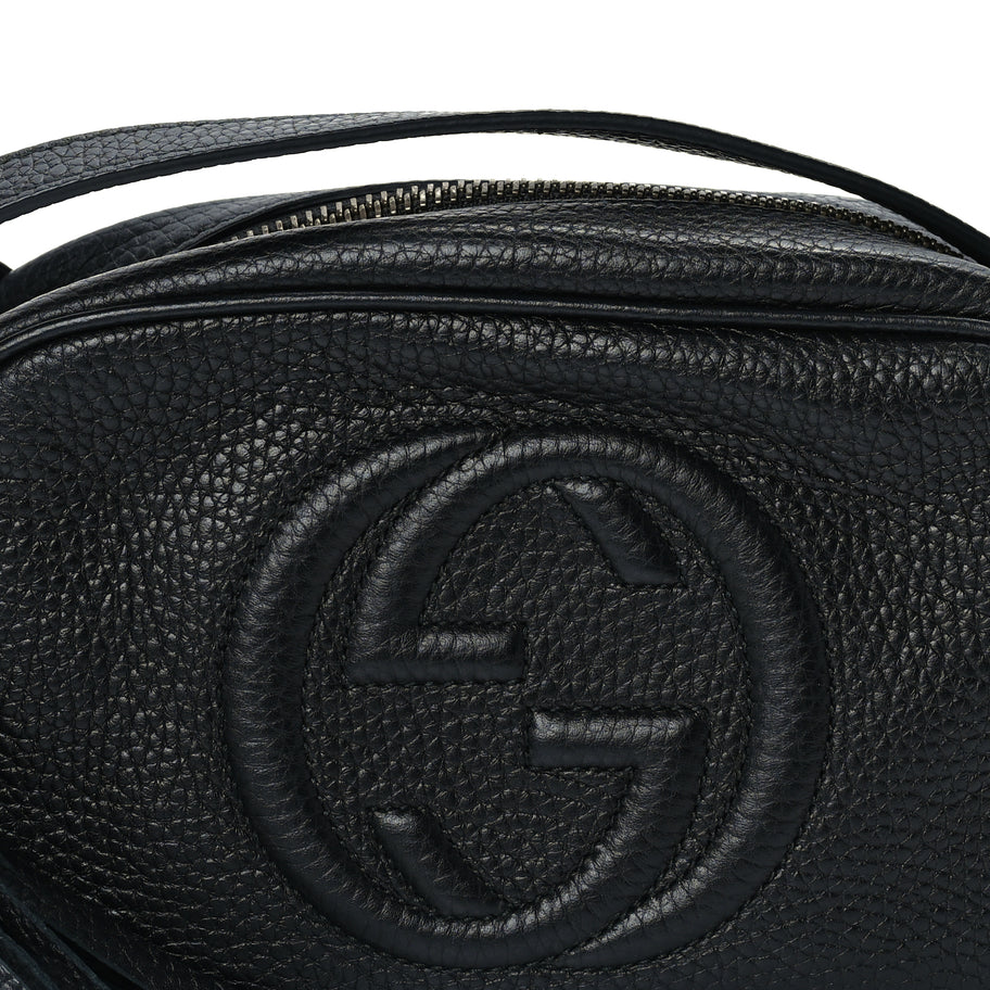 Gucci Pebbled Calfskin Mini Soho Disco Bag Black Image 6