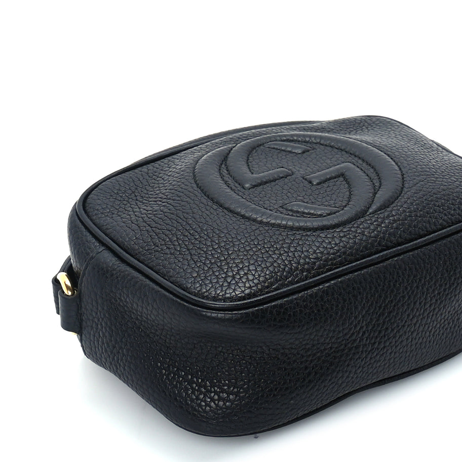 Gucci Pebbled Calfskin Mini Soho Disco Bag Black Image 7