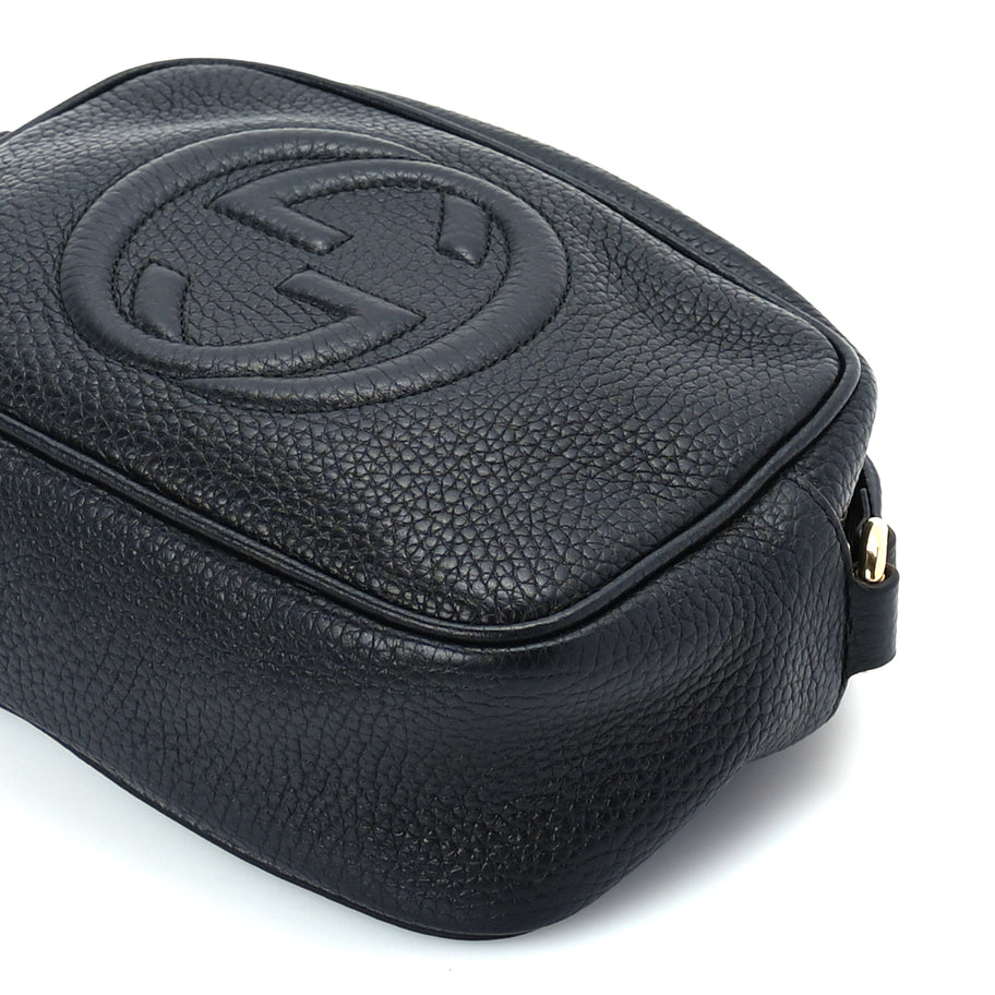 Gucci Pebbled Calfskin Mini Soho Disco Bag Black Image 8