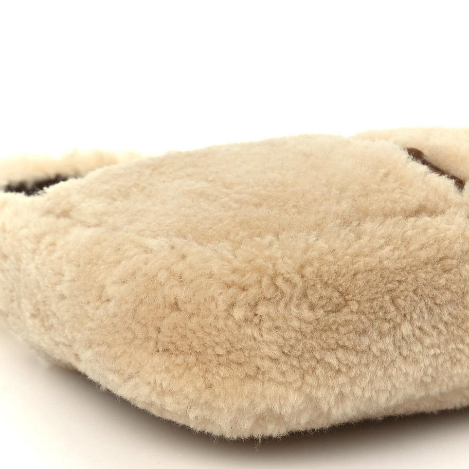 Saint Laurent Shearling Le 5 A 7 Mini Hobo Natural Beige Image 7