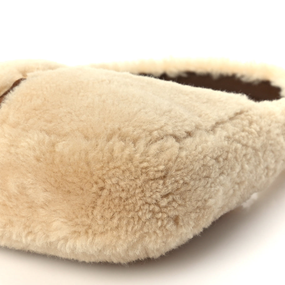 Saint Laurent Shearling Le 5 A 7 Mini Hobo Natural Beige Image 8