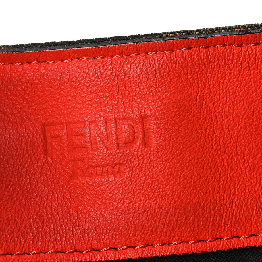 Fendi Pequin Vitello All In Shopper Tote Tobacco Papavero Image 5