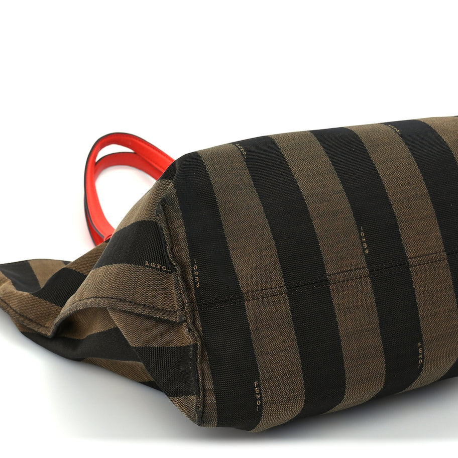Fendi Pequin Vitello All In Shopper Tote Tobacco Papavero Image 7