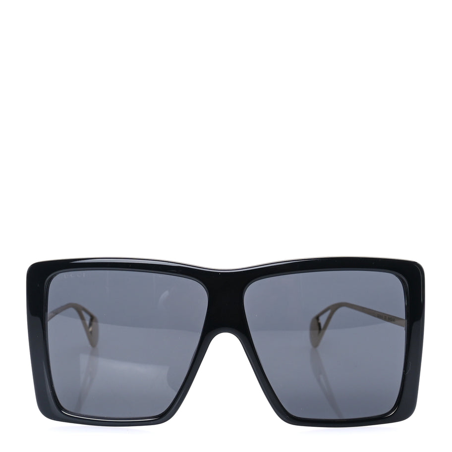 Gucci Acetate Oversize Square Frame GG0435SA Sunglasses  Black Image 2