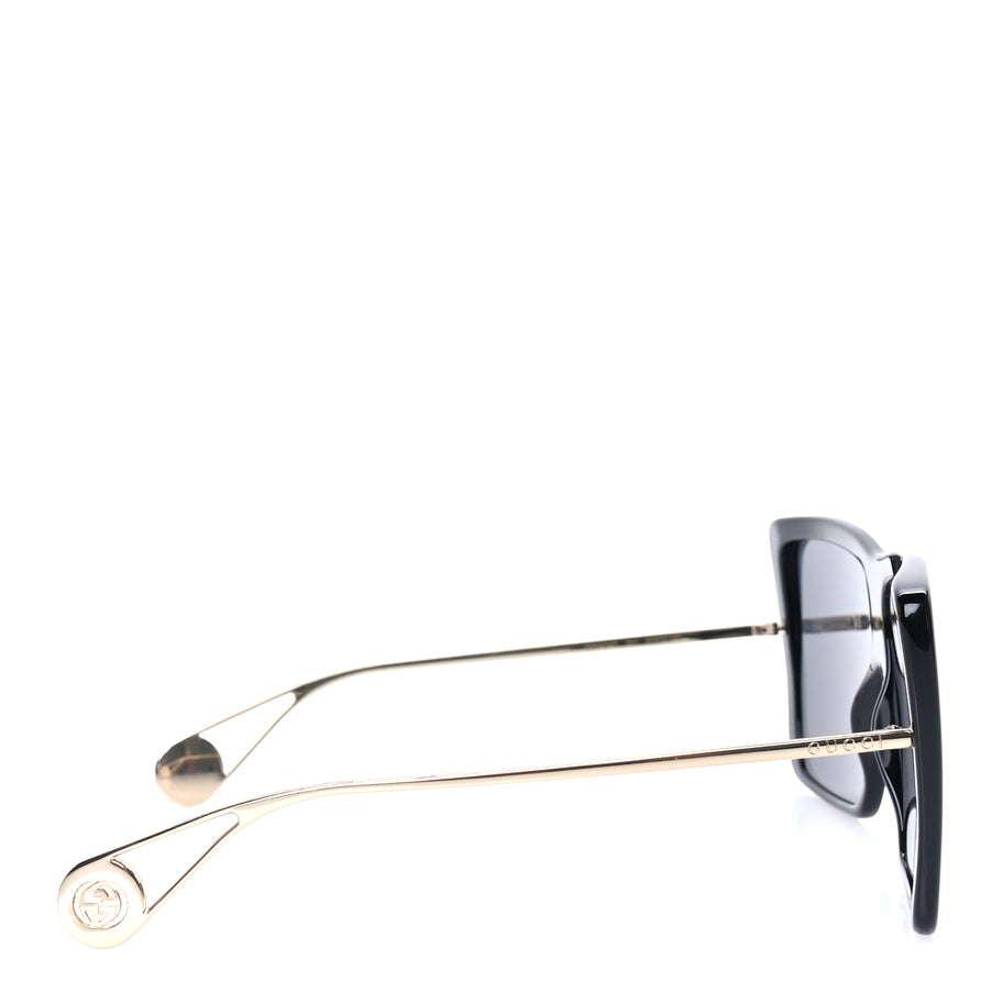 Gucci Acetate Oversize Square Frame GG0435SA Sunglasses  Black Image 4