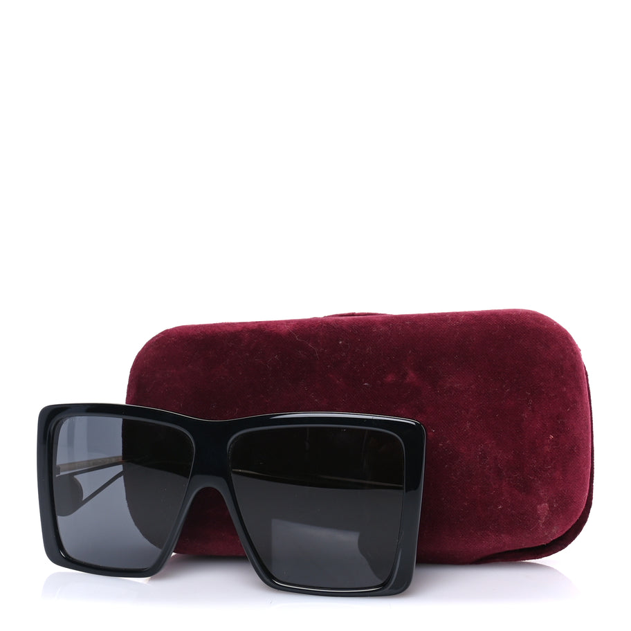 Gucci Acetate Oversize Square Frame GG0435SA Sunglasses  Black Image 7