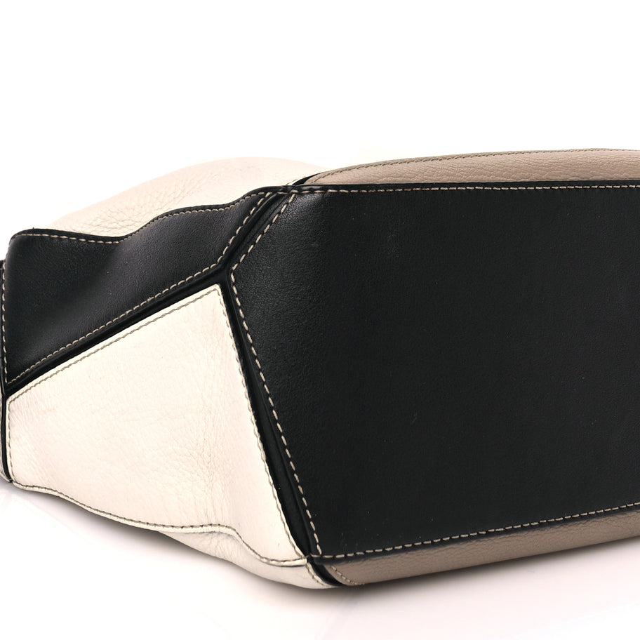 Loewe Calfskin Small Puzzle Bag Taupe Black Image 7