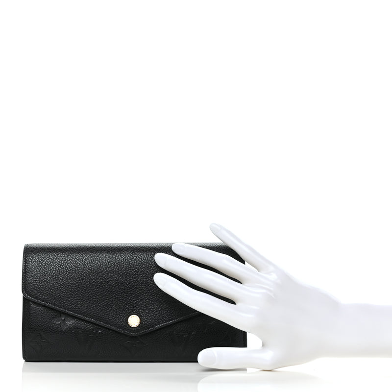  Louis Vuitton LOUIS VUITTON Empreinte Sarah Wallet NM Black