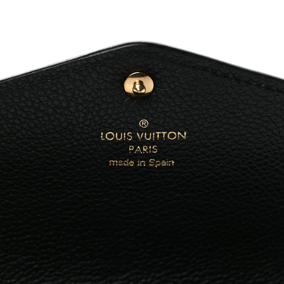 Louis Vuitton LOUIS VUITTON Empreinte Sarah Wallet NM Black Image 6