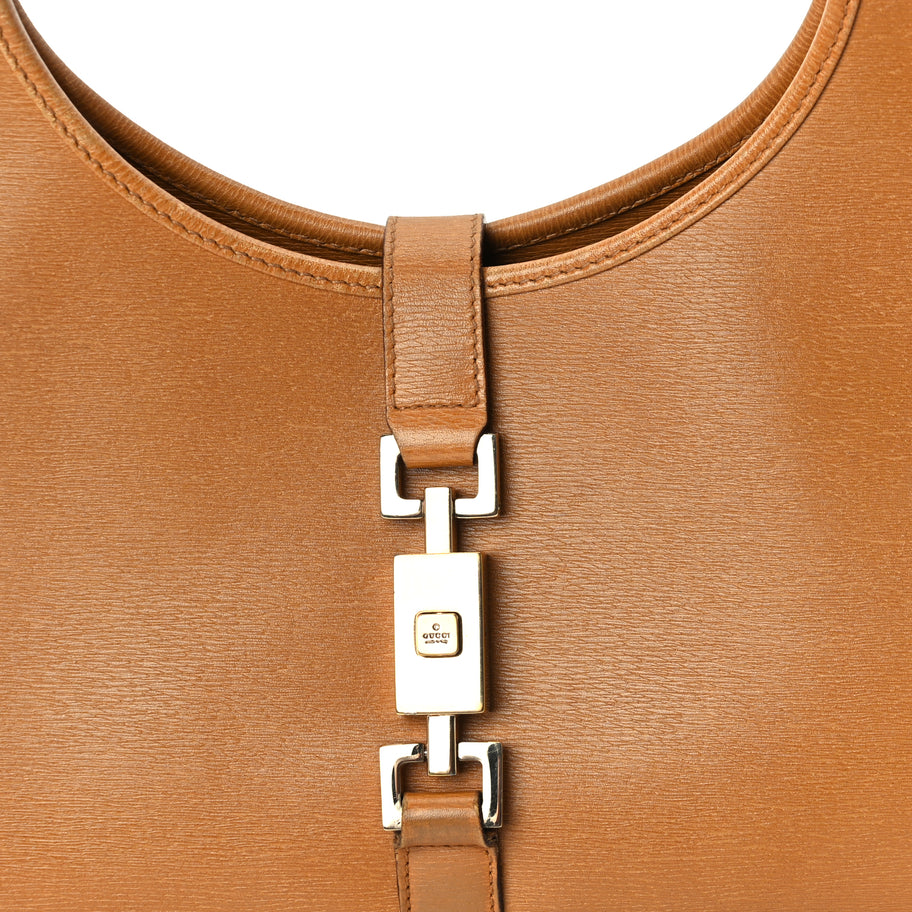 Gucci Calfskin Bardot Hobo Tan Image 8