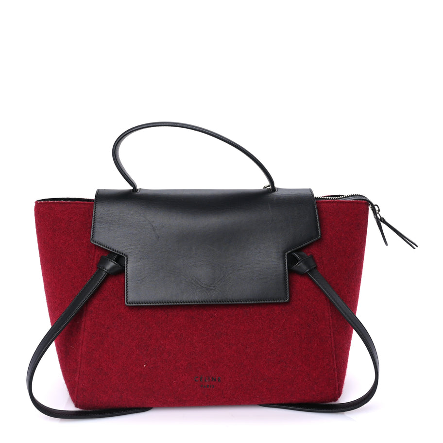 Celine Felt Smooth Calfskin Mini Belt Bag Red Image 1