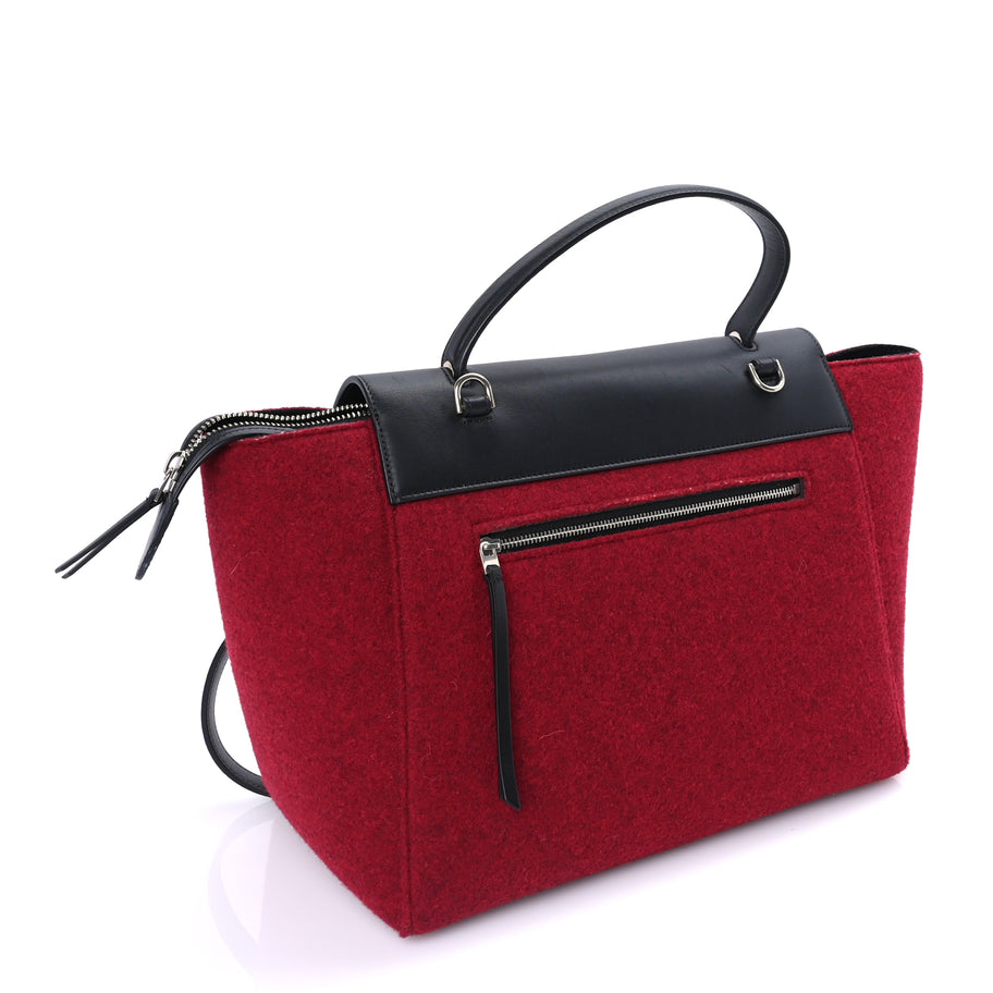 Celine Felt Smooth Calfskin Mini Belt Bag Red Image 2