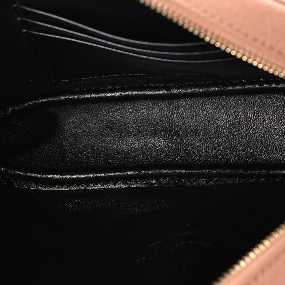 Saint Laurent Grain De Poudre Matelasse Monogram Mini Lou Camera Bag  Vintage Peach Image 4